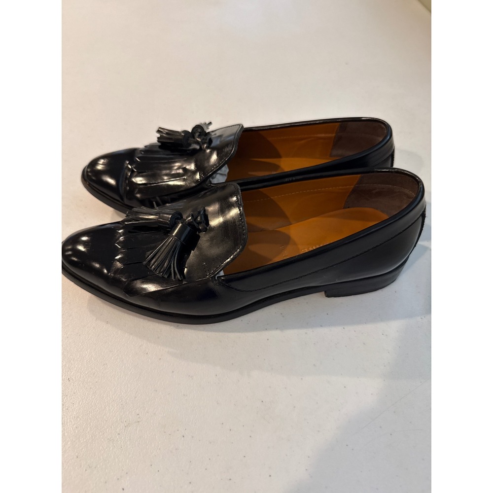 Everlane Womens Black Leather Kiltie Tassel Loafers Made in Italy Size 7 - Picture 3 of 8